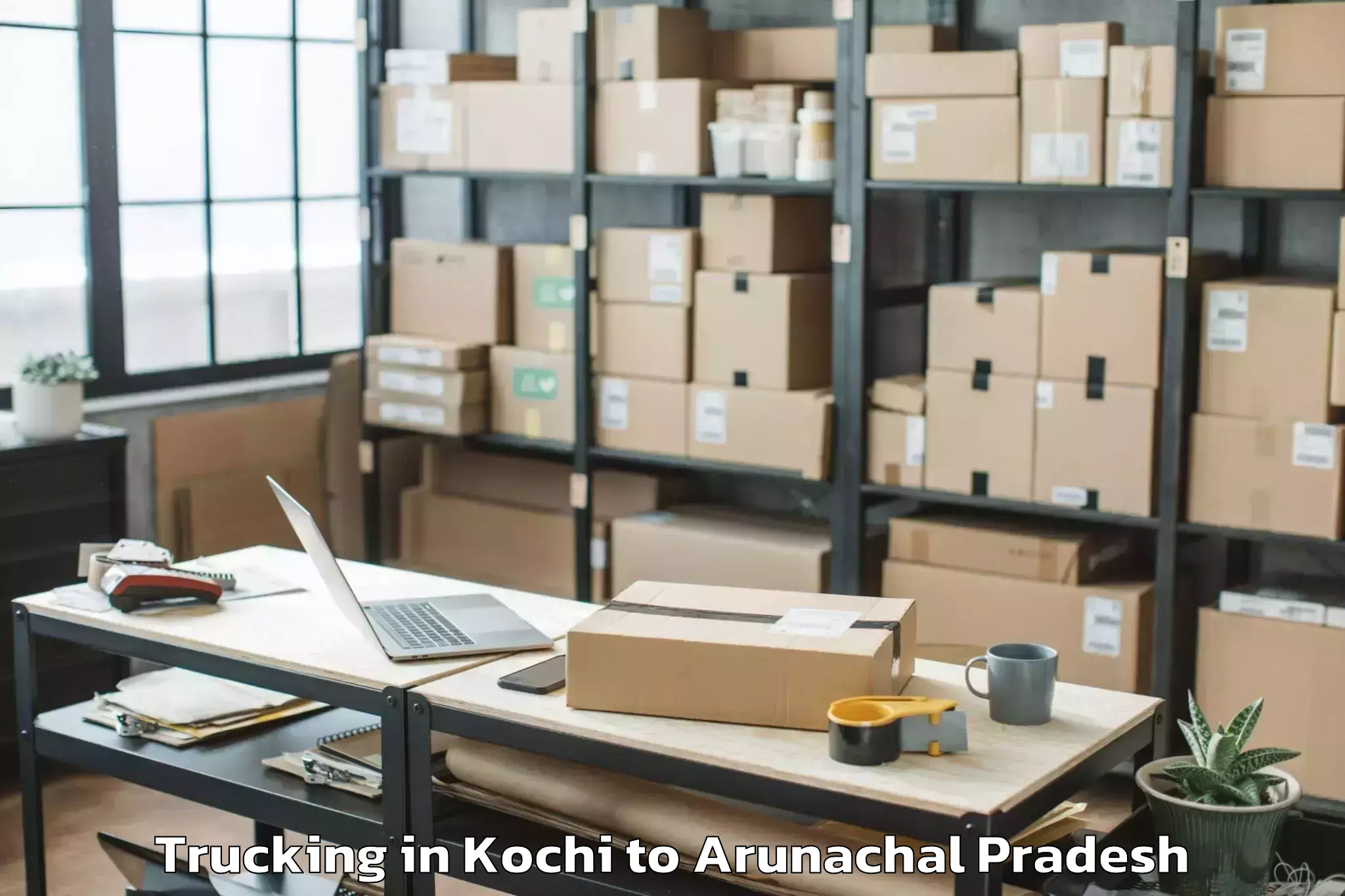 Book Kochi to Piyong Trucking Online